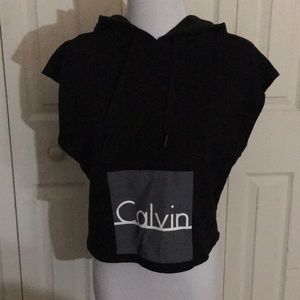 calvin klein sleeveless hoodie